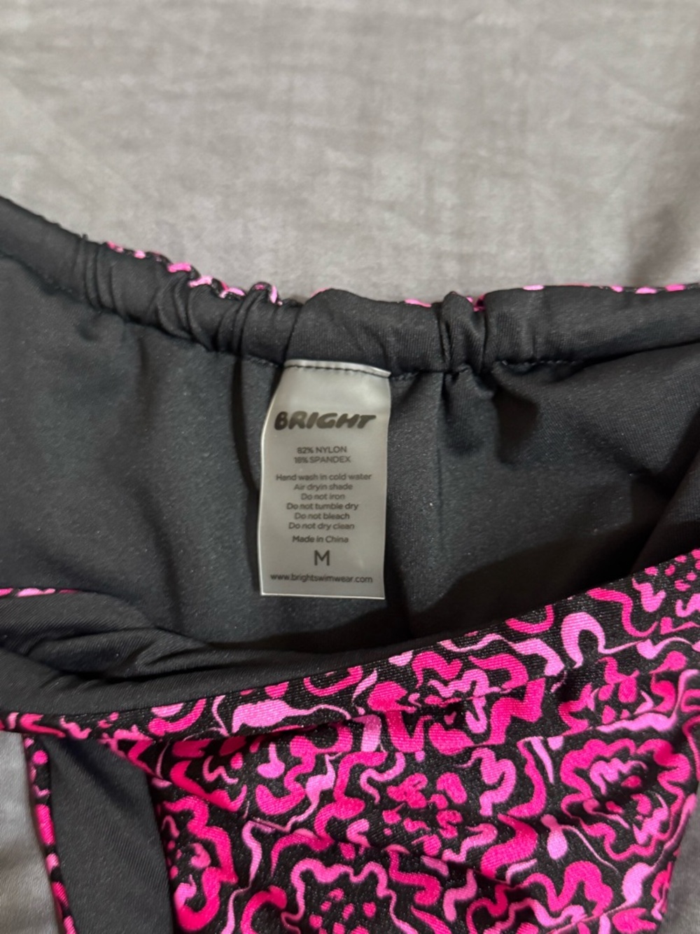 Bright Swimwear Women’s Pink Floral-Print Bikini Bottom - Picture 3 of 4